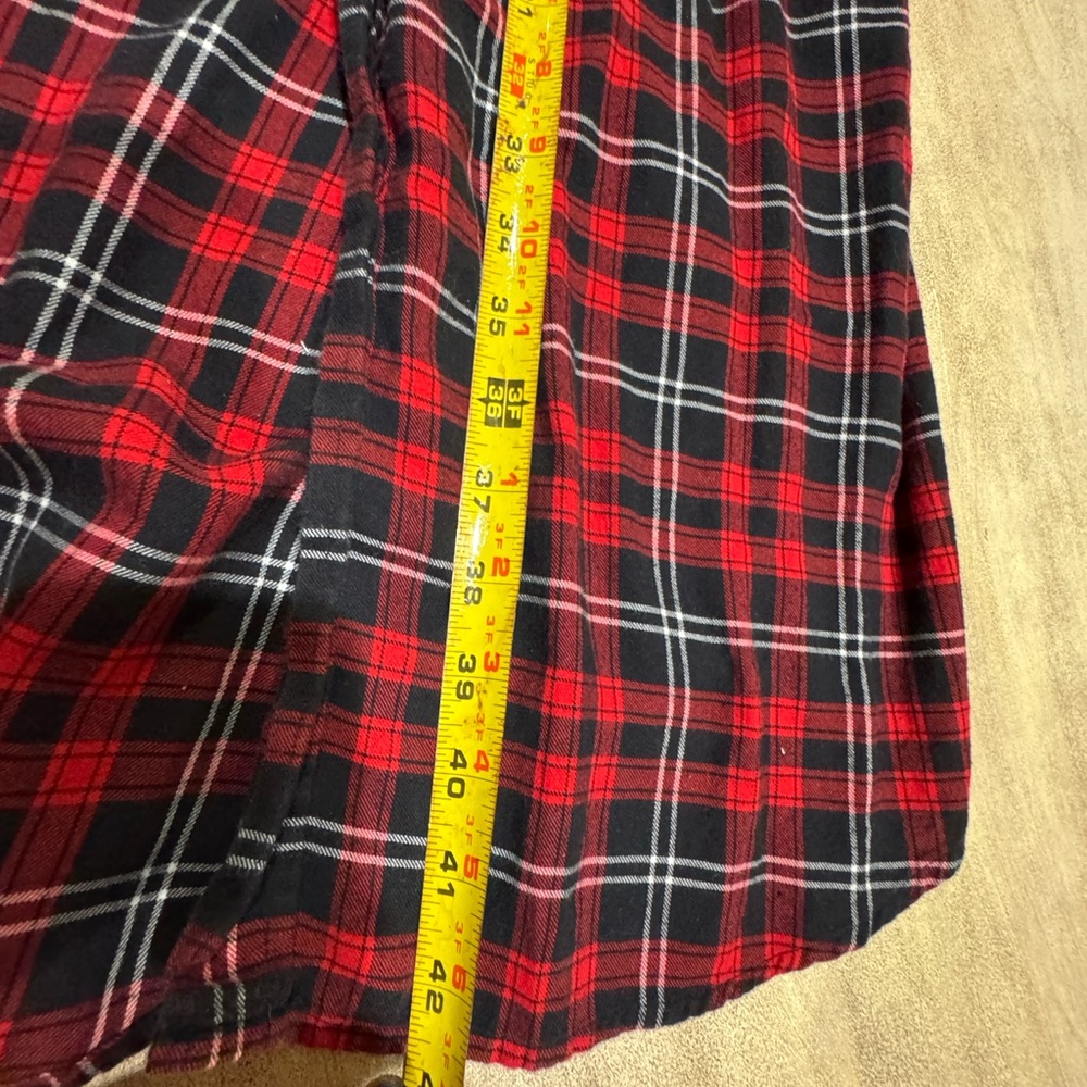 Ralph Lauren Pajamas Size Small/Medium RED TARTAN PLAID Flannel  Long Nightgown - Picture 6 of 7